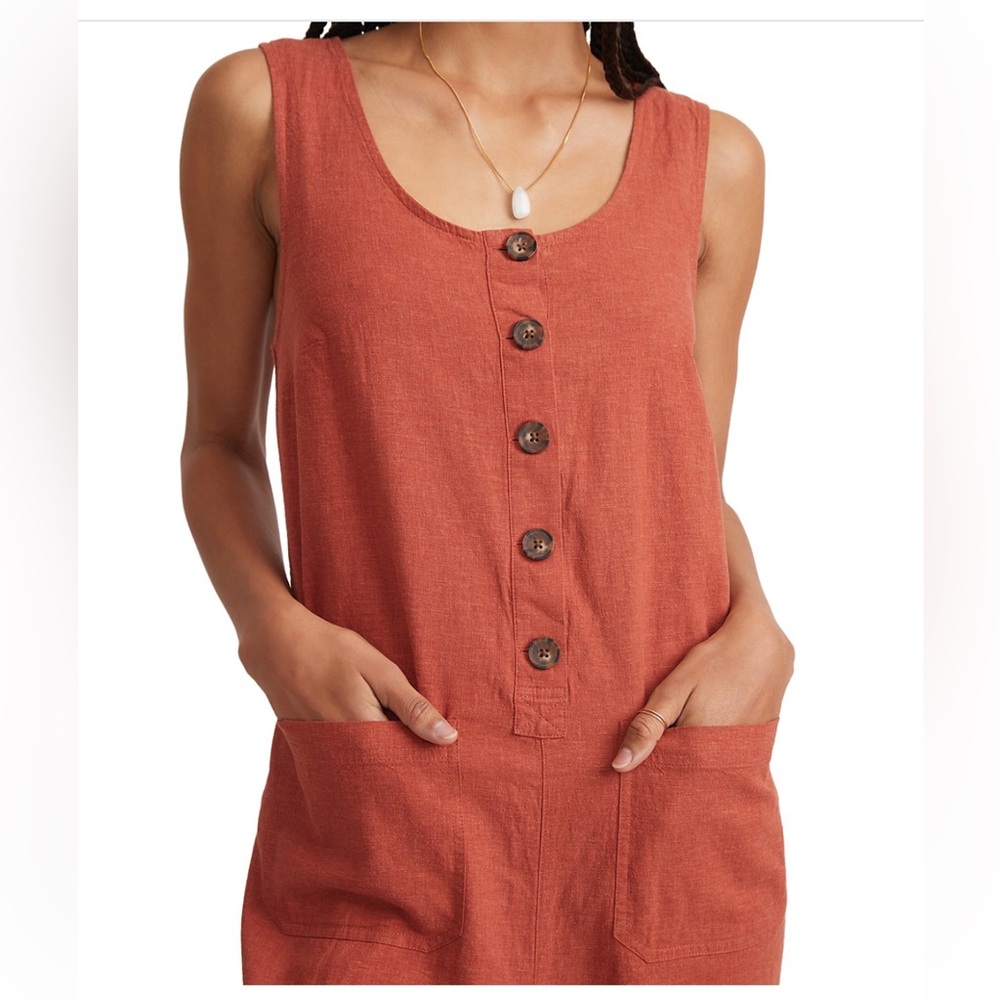 Marine Layer Sydney Button Front Jumpsuit - S - Picture 2 of 10
